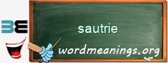 WordMeaning blackboard for sautrie
